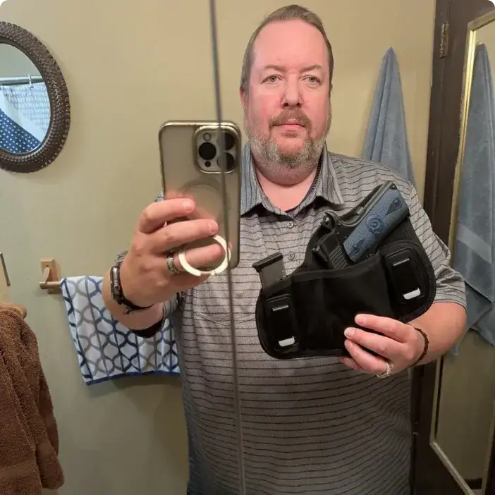 A real owner carrying the Fujobi holster every day